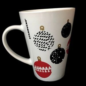 Starbucks 2016 Christmas Mug Ornaments Red Black